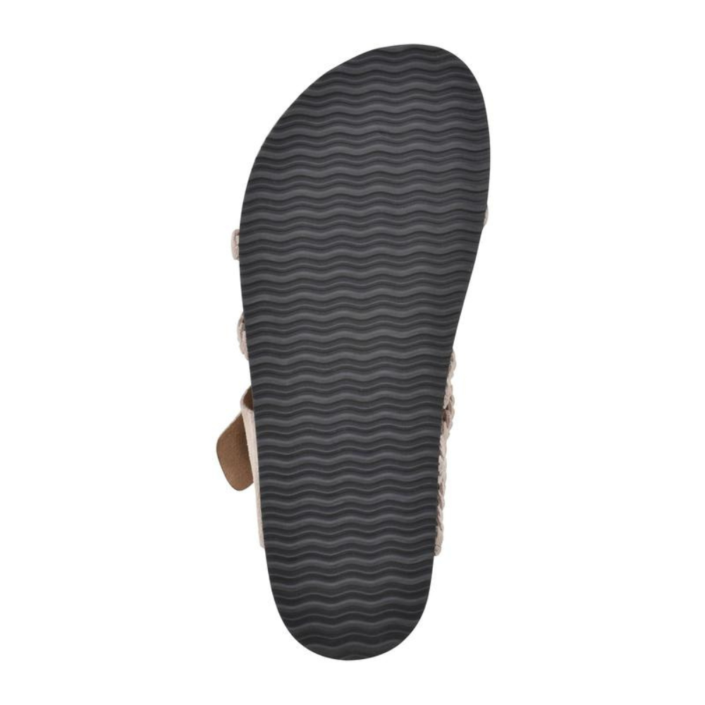 Vellara | Women's Braided Strap Big Buckle Cork Footbed Sandal - Sage - Image 4