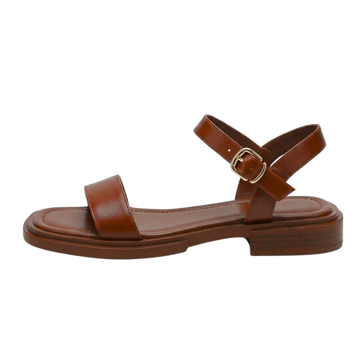Willa | Women's Ankle Strap Flat Sandals - Black - Image 6
