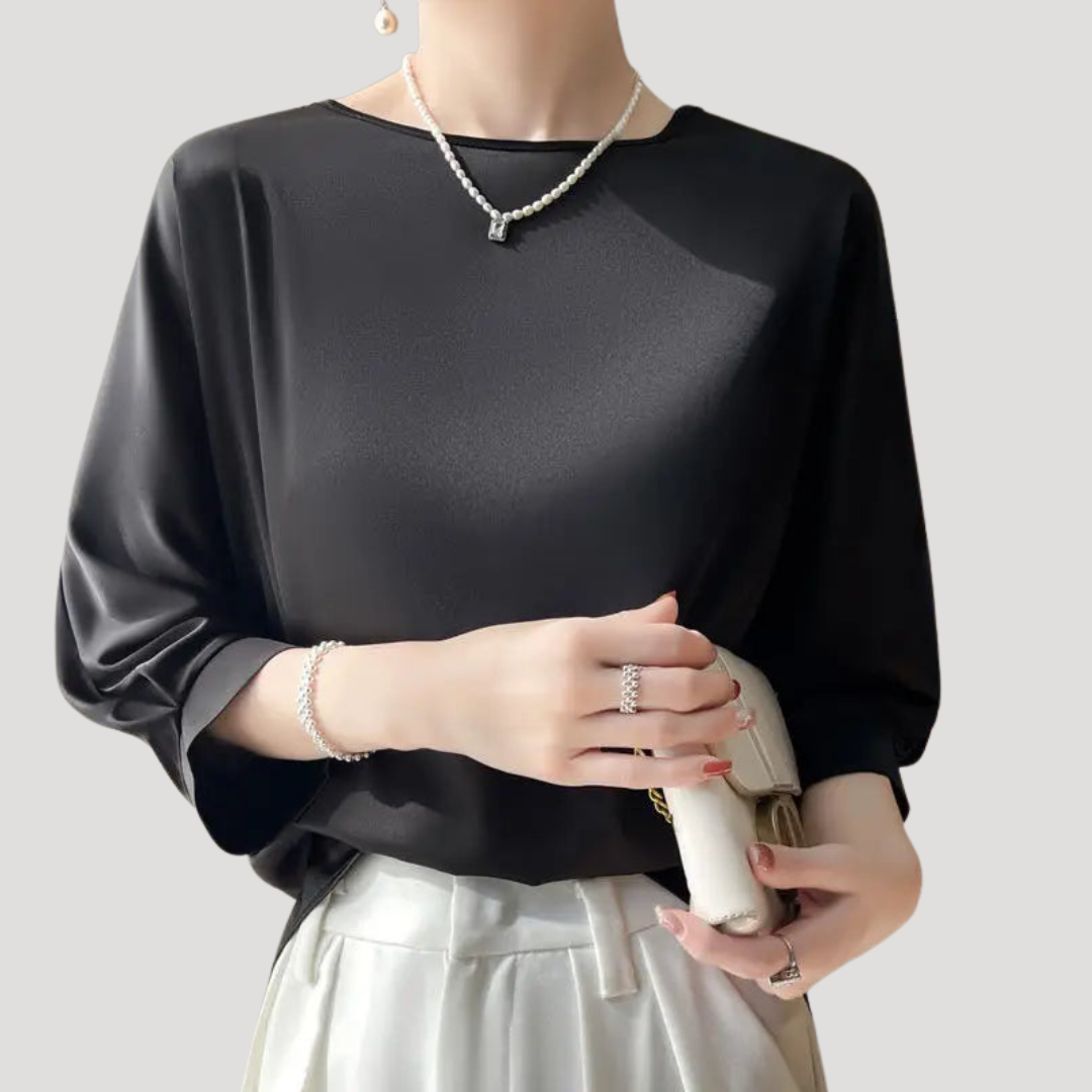 Xanthe | Women's Long Sleeve Relaxed Fit Blouse - White - Image 5