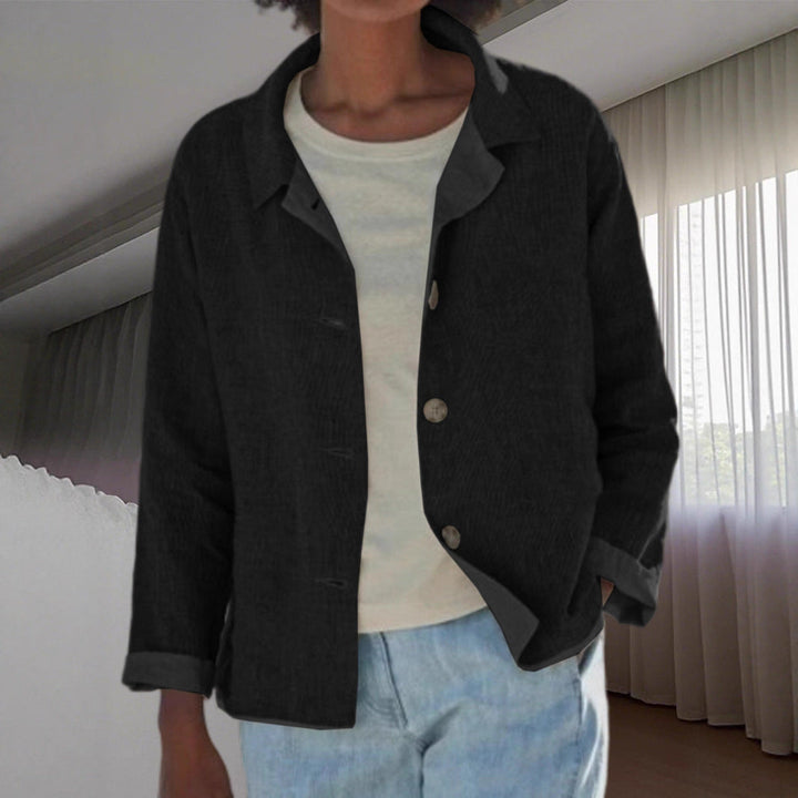 Zephyra | Women's Casual Long Sleeve Button Front Jacket - Image 2